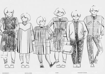 1979-1984 Magyar Divat Intézet, gyerekruha kollekciók tervezése